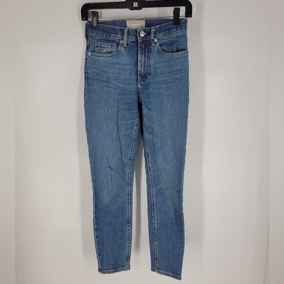 Everlane Blue Wash High Rise Skinny Ankle Jeans 24 - Picture 1 of 7